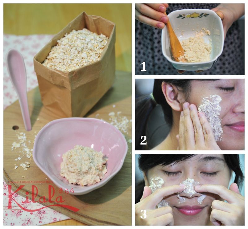 scrub yến mạch cho da mặt